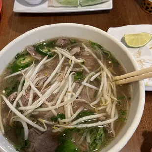 Beef round and brisket combo pho