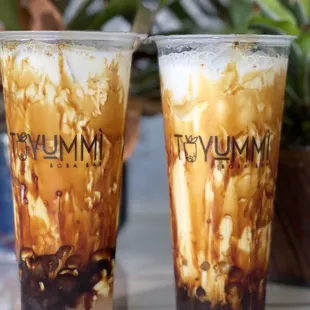 two cups of iced coffee