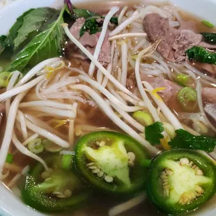 Rare beef pho