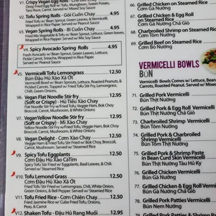 Great Vegan options.