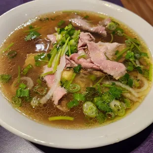 Large Pho with fatty brisket and rare beef