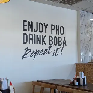 a table and chairs in a restaurant