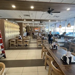 the interior of a restaurant