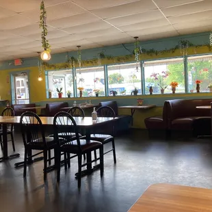 a man standing in a restaurant