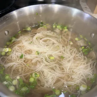 Takeout PHO with meatballs &amp; brisket. Just as delicious as eating in the restaurant.