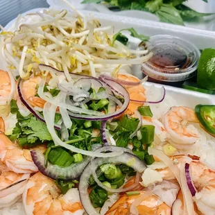 All the fixings for Pho Tom