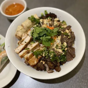 43. Vermicelli Grilled Pork &amp; Eggroll Bowl (Bún Thịt Nướng Chả Giò)