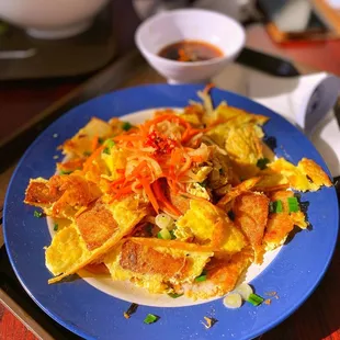 a plate of food on a table