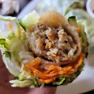 Roll Roll (Spring Roll wrapped around an Egg Roll). So good!! Off-menu.