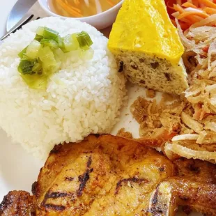 5. Grilled Pork Chop with Broken Rice Platter