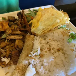 Combination rice plate