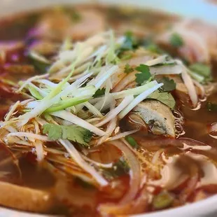 Spicy beef noodles soup