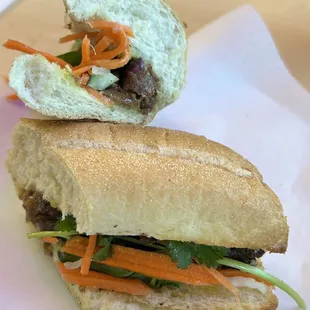 35. Banh Mi Thit Nuong - hoagie with charbroiled pork &amp; vegetable. So damn delicious.