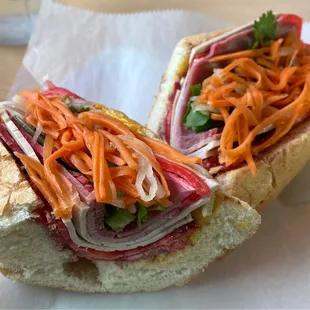 34. Banh Mi - Vietnamese hoagie with ham, pork roll, pate, butter &amp; vegetable