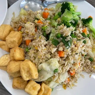 Egg, Tofu and Vegetables Fried Rice