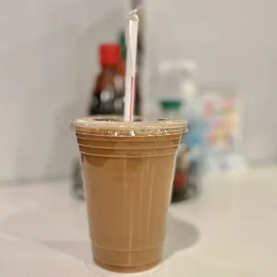 a cup of iced coffee