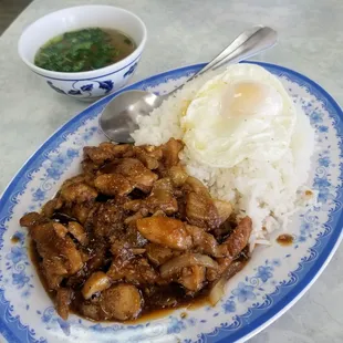 Lemongrass Chicken (I added a fried egg)