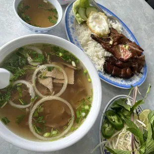 Pho &amp; Grilled Pork Rice Plate