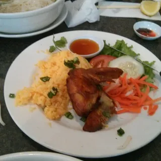 50. Fried Cornish Hen & Fried Egg with Butter Rice