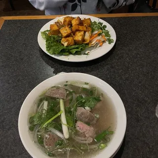 21. Pho with Rare Steak and Meatball