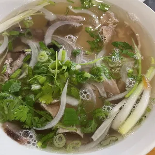 24. Pho with Rare Steak and Well-Done Steak