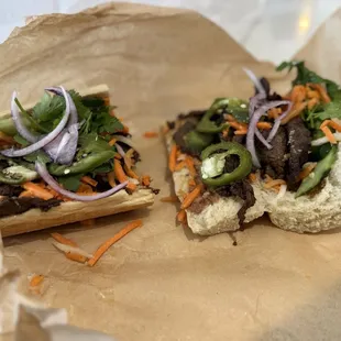Lemongrass Bahn Mi sandwich to go.