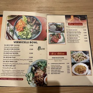 salads, menu
