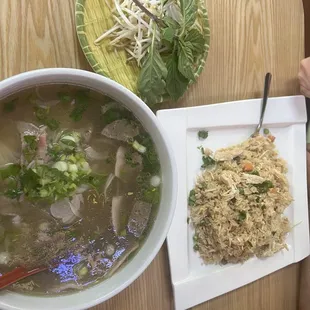 Pho and fried rice