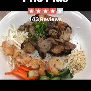 Grilled Pork, Shrimp and Egg Rolls