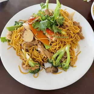 Combo stir fry egg noodle