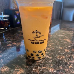 Tai tea with boba