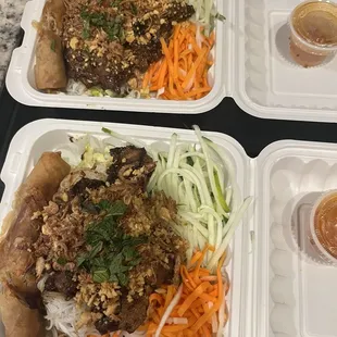 Lemongrass pork vermicelli noodles