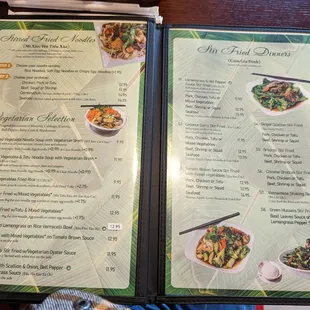 sushi and sashimi, menu