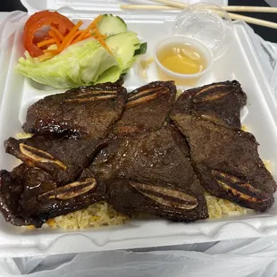 Korean bbq Short Rib plate