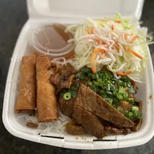 Bbq pork vermicelli plate