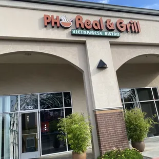 the front of the restaurant