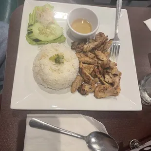 Grilled Chicken with Rice Plate