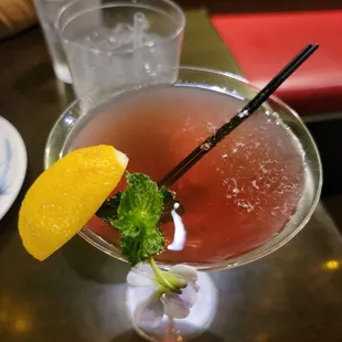 Pomegranate martini. Yum!