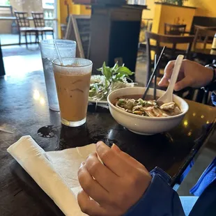 Thai Tea + Bun Bo Hue - Nho Little