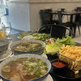Pho Combo, Egg Rolls, and Truffle Fries Yummyyyy!!!!