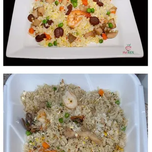 Sausage &amp; Shrimp (House) Fried Rice, but no sausage...