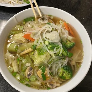 17. Vegetables and Tofu with Rice Noodles