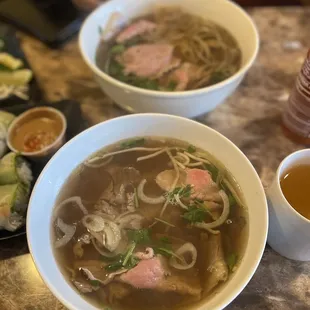 a bowl of soup and a bowl of soup