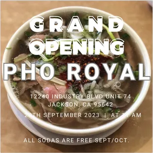 the grand opening of pho royal