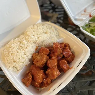 392891. Orange Vegetarian Chicken