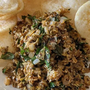 A5: Clams w/Shrimp Chips. So tasty! Love the herbs and medium spice level!
