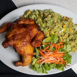 K1- Special Green Fried Rice with Cornish Game Hen