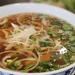 a bowl of soup on a table