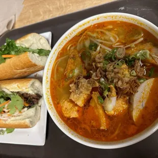 Banh Mi (left) and 12. Canh Bun - Medium (right)