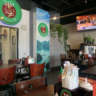  the interior of a restaurant